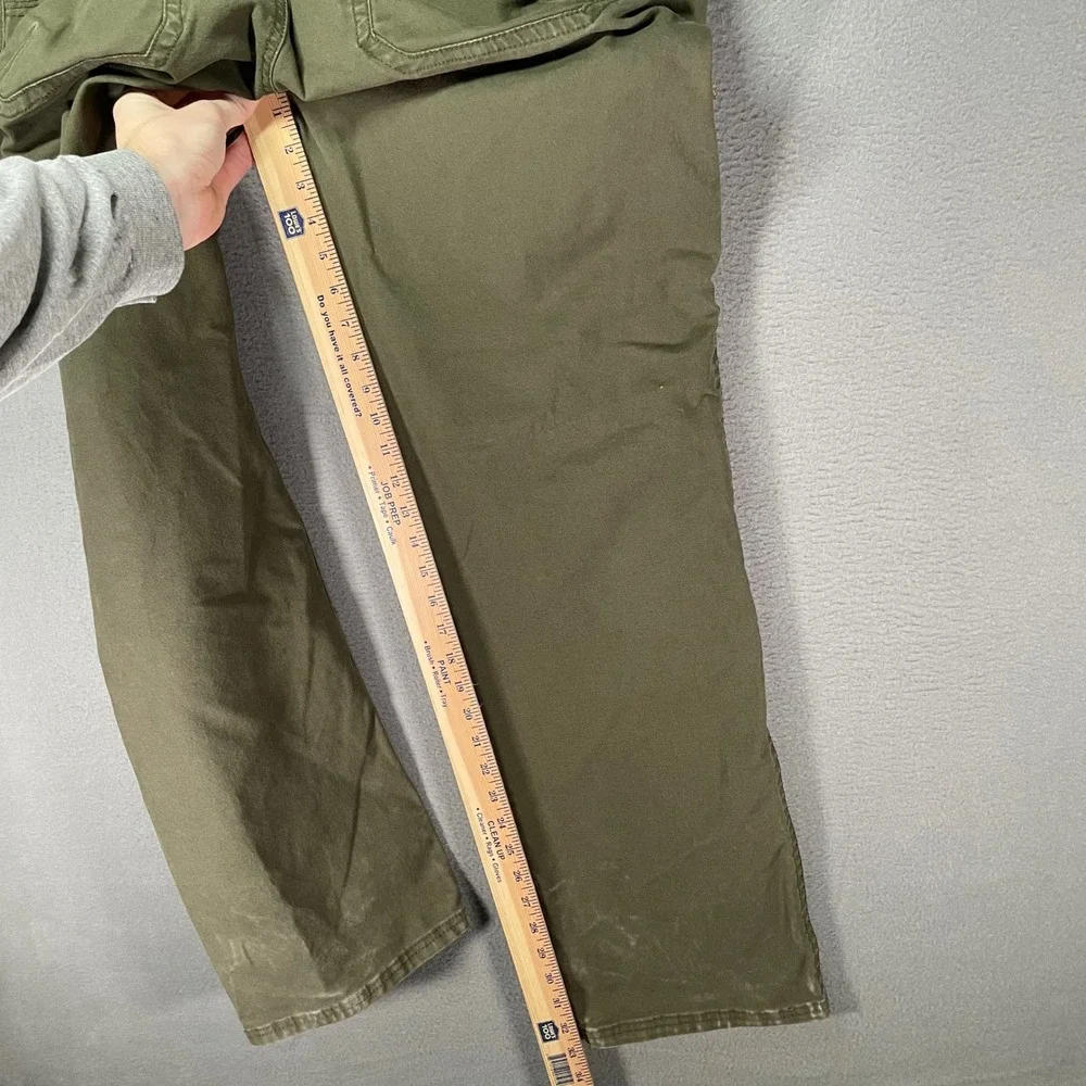 G.H. Bass Mens 40x34‎ Canvas Pants Olive Green Workwear Utility